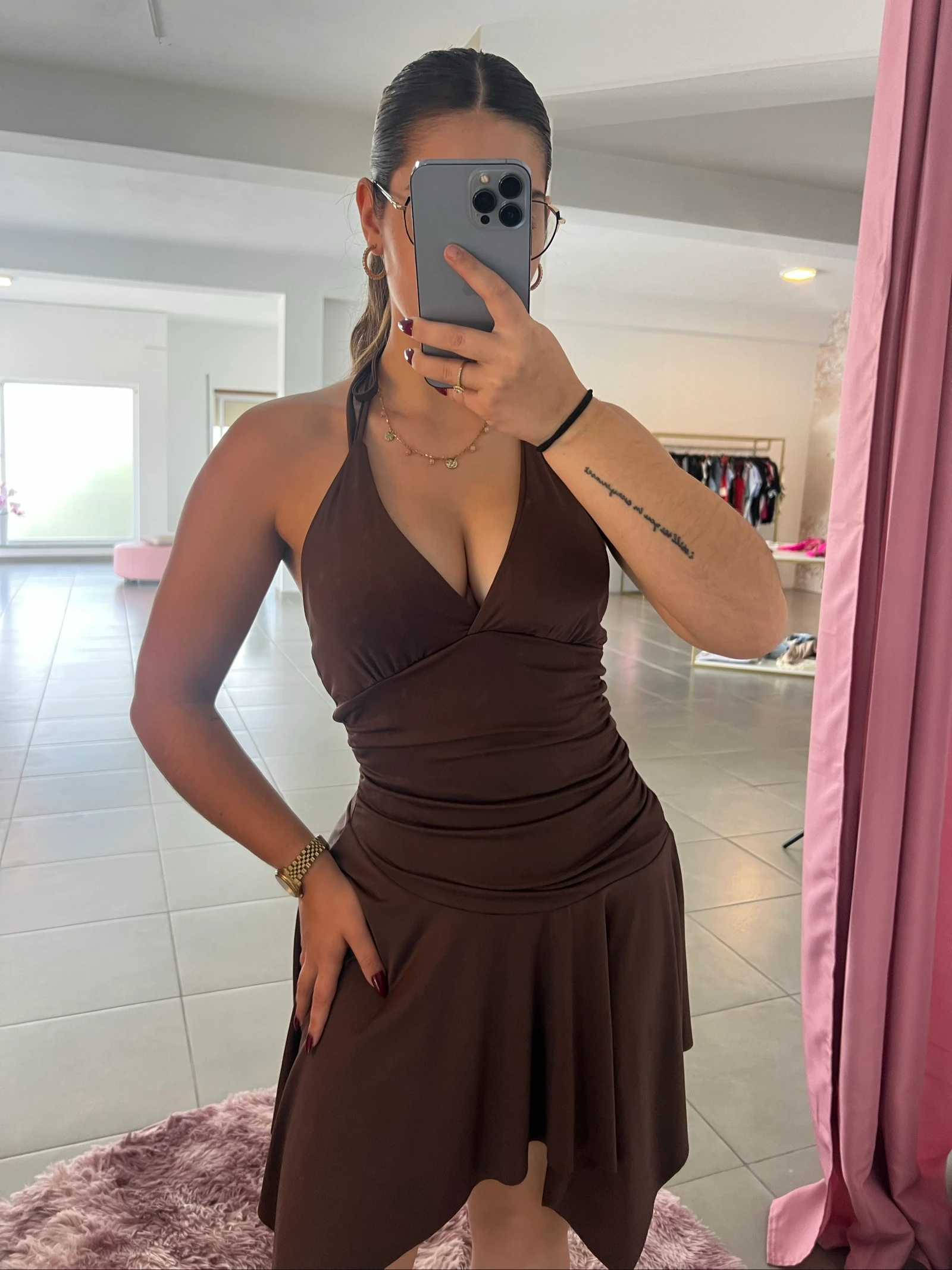 🤎 Vestido curto marrom costas nuas – Tamanho único 🤎 – photo 3